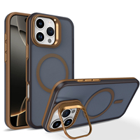Funda Magnética para Teléfono Móvil con Carga Inalámbrica para iPhone 15 14 Plus, Acabado Mate, Soporte Invisible para Lentes, Compatible con iPhone 17 Pro Max