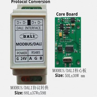 Convertisseur MODBUS JIUAN DALI, interrupteur manuel, système de contrôle principal, éclairage intelligent, DC24V 1A, connexion DALI/RS485, télécommande 30m