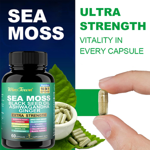 Musgo Marino Ultra Fuerte, Vitalidad <span class=keywords><strong>en</strong></span> Cada Cápsula, Aceite de Semilla Negra, Ashwagandha, <span class=keywords><strong>Jengibre</strong></span> - Product Image 1