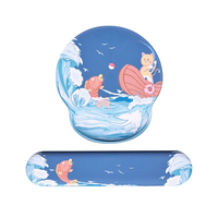 Grand clavier ergonomique d'ordinateur Impression de logo personnalisé Support de repose-poignet en gel unique Tapis de souris de jeu