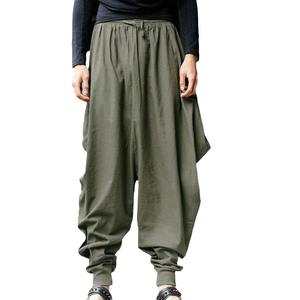 New Arrival Top Quality Men Wide Leg Yoga Casual Baggy Bottoms Solid Hippie Trousers Loose <strong>Harem</strong> <strong>Pants</strong> - Product Image 4