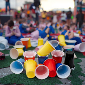 Cá nhân tái sử dụng PP đôi tường ly nhựa với biểu tượng tùy chỉnh UV in 95/97/98mm Đường kính tùy chọn - Product Image 1