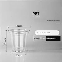 Gobelets en PE transparents personnalisables-Plusieurs tailles disponibles, vente en gros de gobelets en plastique jetables pour boissons/emballage
