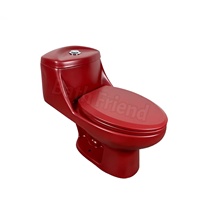 Offre Spéciale : WC Monobloc en Céramique Colorée, Fixation au Sol, Chasse d'Eau par Siphon, pour l'Amérique du Sud