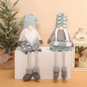 Adorable Dangle Leg Tomte <b>Gnome</b> Pair 64cm <b>Large</b> Handmade Holiday Gift for Home Office Decor - Product Image 1