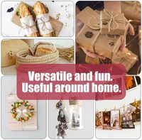 Ficelle de jute naturelle écologique, cordon de chanvre plat sur bobine pour emballage cadeau, loisirs créatifs, jardinage, emballage industriel, ficelle pour étiquettes