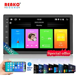 Reako 1+32GB 7" Android 12 Car Radio Double Din Car Stereo Autoradio Mirror Link GPS WIFI BT FM For Toyota/Nissan/Universal