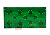DELO TOYS (12 Warna) 4*8 Titik Balok Bangunan MOC Mainan Mini untuk Anak-anak Batu Bata Kreatif Baru Plastik ABS Baseplate 4x8 (DB010)