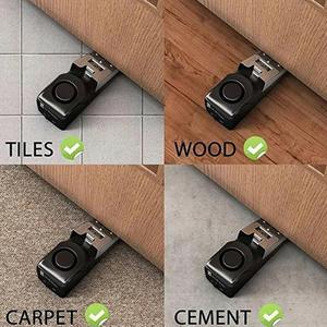 Alarma portátil para puerta, sistema de seguridad inalámbrico antirrobo, bloqueador de puerta con alarma para la seguridad del hogar, hotel o dormitorio - Product Image 3