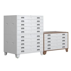 Armoire à plans et cartes en acier, armoire à plans horizontale en métal, armoire à plans plats format A0 A1, armoire de <span class=keywords><strong>rangement</strong></span> pour dessins et <span class=keywords><strong>papier</strong></span> artistique, assemblée - Product Image 2