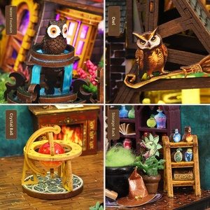 DIY Qixianbao <span class=keywords><strong>Château</strong></span> Étrange en <span class=keywords><strong>Bois</strong></span> 3D – Modèle <span class=keywords><strong>de</strong></span> Puzzle à Assembler Manuellement – Support <span class=keywords><strong>de</strong></span> Livre – 101-500 Pièces – Pour les 14 ans et plus - Product Image 4