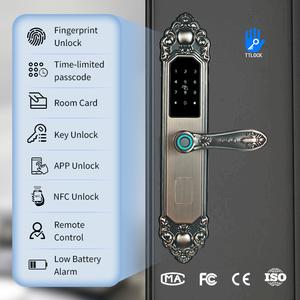 प्रतिस्पर्धी मूल्य ओम और ओडम ट फिंगरप्रिंट पासवर्ड गोल्ड हैंडल स्मार्ट डोर हैंडल लॉक - Product Image 2