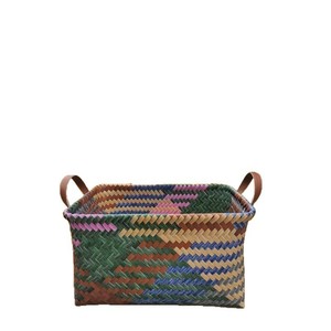 Colorful Woven Storage Basket <b>Rectangle</b> Handmade For Living Room Desktop Organization - Product Image 5