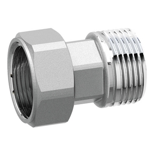 Connettore in Ottone Cromato con Filettatura Maschio da 3/4 di Pollice per Tubi Idraulici - Product Image 1