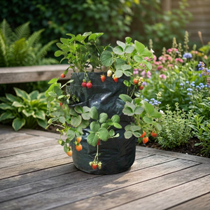 High Quality <b>Strawberry</b> Planter 8 Pocket HDPE Grow Bag 36x46cm Vertical Garden Fabric <b>Pot</b> Reusable Plant Bag - Product Image 1