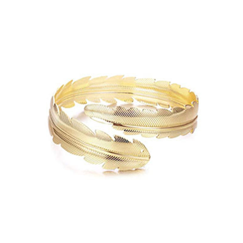 Golden feather armband