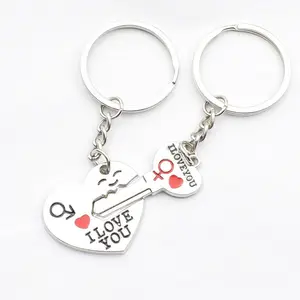 Valentines Day Student Gift Pendant Key Ring Creative Wedding I Love You Secret Love Heart Shape Couple Keychain