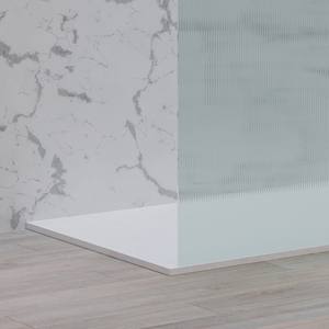 Cabine de douche moderne Kamalu KW-100BFL 140 avec profil noir, verre cannelé de 8 mm, plateau rectangulaire, aspect droit - Product Image 4