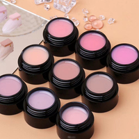 Logo Personnalisable Vernis à Ongles Gel UV Couleur Rose Nude Gel Multifonctionnel 3 en 1 de Construction et Rallongement en Pot