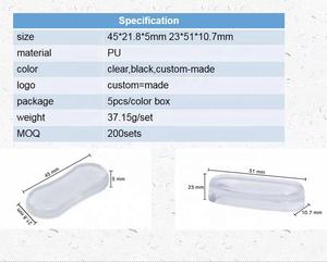 Universel 5 pièces siège de toilette pare-chocs <span class=keywords><strong>Kit</strong></span> réutilisable Silicone siège de toilette <span class=keywords><strong>tampon</strong></span> Transparent couvercle de toilette <span class=keywords><strong>tampon</strong></span> en caoutchouc - Product Image 4