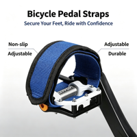 Sangles de pied pour vélo à pignon fixe KRT KRT-HL2072, pédales en PVC ultra-légères, bandes de fixation pour muselière de chien, sangles de jambe, bande auto-agrippante double