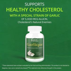 Complément alimentaire personnalisé à base d'extraits de plantes d'ail, formule pour un cholestérol sain, 60 comprimés, complément d'ail - Product Image 2