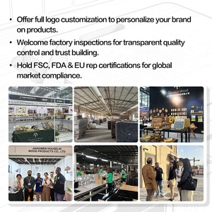 Vassoio per <span class=keywords><strong>biscotti</strong></span> di natale eco-friendly per torta di legno con coperchio a cupola trasparente creativo a prova di polvere per matrimonio e compleanno - Product Image 5