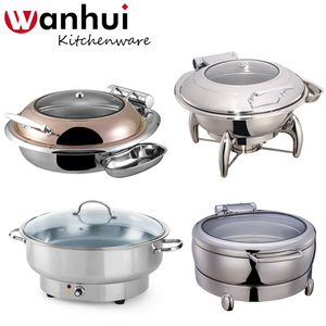 Calentador de alimentos de buffet de acero inoxidable con plato de frotamiento ecológico de fábrica a la venta - Product Image 4