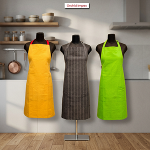 Tablier de cuisine en coton pour adultes Orchid Impex avec plusieurs poches pour la cuisson et la pâtisserie - Product Image 1