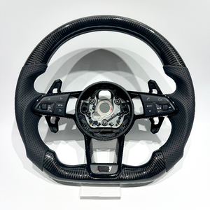 <span class=keywords><strong>Volante</strong></span> de Cuero Blanco con Fibra de Carbono para Audi R8 TTRS C6 C7 S7 S4 <span class=keywords><strong>A4</strong></span> B8 RS3 SQ5 S5 B9 A6 C8 A3 2018 - Product Image 5