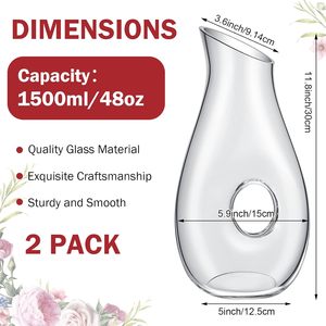 Échantillon Gratuit - Carafe Décanteur à Vin Moderne de Luxe en Verre Transparent Épais de Haute Qualité, Forme Diamant, Soufflée à la Main, 1500 ml - Product Image 5