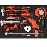 Chariot de rangement pour outils avec 7 tiroirs, jeu de clés à douille extensible, tournevis à fleurs, finition thermolaquée personnalisable OEM