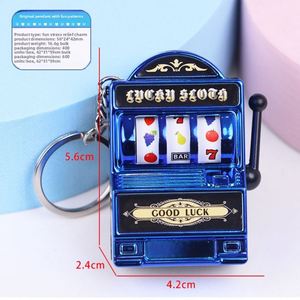 Mini porte-clés de casino, décoration kawaii, cadeaux de fête, souvenir, pendentif porte-bonheur jackpot, cadeaux originaux pour les amateurs de jeux de casino - Product Image 2