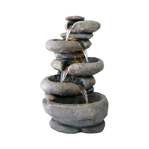 Polyrésine maison Fontain la résine bouddha cascade jardin intérieur Zen fontaine d'arrosage extérieur avec lumière à vendre - Product Image 4