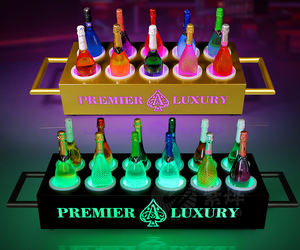 10 Bouteilles LED Illuminées Personnalisées pour Bottle Cages Glorifier Green Shield <span class=keywords><strong>Chandon</strong></span> Carrier Presenter Wine Chariot - Product Image 6