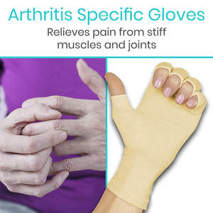 Sarung tangan kompresi reumatoid wanita, sarung tangan tanpa jari ortopedi pereda nyeri artritis - Product Image 2