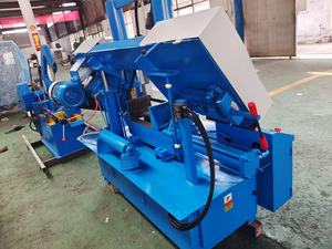 Haute précision GB4240 <span class=keywords><strong>petite</strong></span> découpeuse de barre métallique <span class=keywords><strong>scie</strong></span> à ruban horizontale semi-automatique à Double colonne méthode de Tension mécanique - Product Image 4