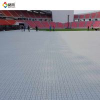 Getian Carreaux de sol en plastique à emboîtement Revêtement de sol extérieur multi-usage temporaire pour événements Style de conception industrielle Antidérapant PP