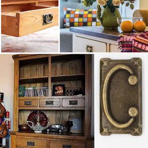 Furniture Handle Square Zinc Alloy Double Hole Drawer Cabinet <b>Door</b> Traditional Durable Hardware Accessory - Product Image 1