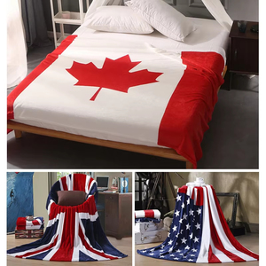 Nouveau Canada USA UK couverture multifonction <span class=keywords><strong>housse</strong></span> de canapé drap de lit jette drapeau britannique américain rayure polaire flanelle couvre-lit <span class=keywords><strong>150x200</strong></span> - Product Image 2