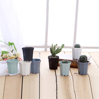 Pots à fleurs miniatures en plastique de 7 cm, pots européens pour plantes d'intérieur/extérieur, pots sur pied pour jardinage domestique, pots de pépinière pour succulentes