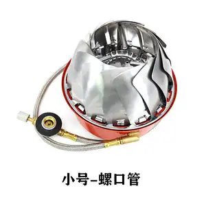 Windproof hearth tea boiling outdoor camping cooking stove stainless steel small round stove