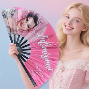 Abanico Plegable de Madera de Bambú, Personalizado, Grande, 27/33cm, UV, Pintado a Mano, Ideal para Fiestas y Eventos de Vacaciones - Product Image 6