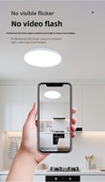 Panneau lumineux LED sans cadre, moderne, rond et carré, montage en surface, ultra fin, pour bureaux commerciaux, intérieur, centre commercial