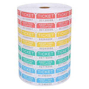 Rollos de Boletos Personalizados en Colores Surtidos para Juegos de Arcade, Canje de Premios, Lotería, Boletos de Lotería Dobles Imprimibles para Ver Películas - Product Image 1