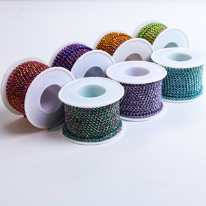 Commercio all'ingrosso di VC nuovo prodotto di alta qualità SS6 2mm catena di cristallo Phantom acqua con singolo artiglio di strass colorato - Product Image 2