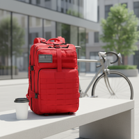 Sac à dos tactique MOLLE 3P grande capacité, design zippé tendance pour les sports de plein air, en nylon/polyester imperméable pour la randonnée