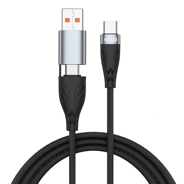 High Quality 2in1 Type c to Type c Pd Charging Usb Cable for Super Charge 100W