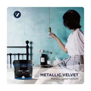 Pittura Murale Acrilica Metallizzata Lucida Glitterata Vanlei Eco-Friendly Senza Solventi per Interni, Rivestimento Liquido a Pennello, Durata 10 Anni - Product Image 1