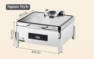 Recipientes Eléctricos para Buffet Liyunda, de Alta Calidad, Acero Inoxidable SUS 304, Recipiente para Alimentos de 6L, Juego de Calentadores de Alimentos de Lujo en Oferta - Product Image 3